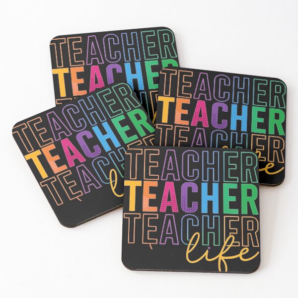 Item preview, Colorful “Teacher Life” Typography with Leopard Pattern designed and sold by haitrieuic96.