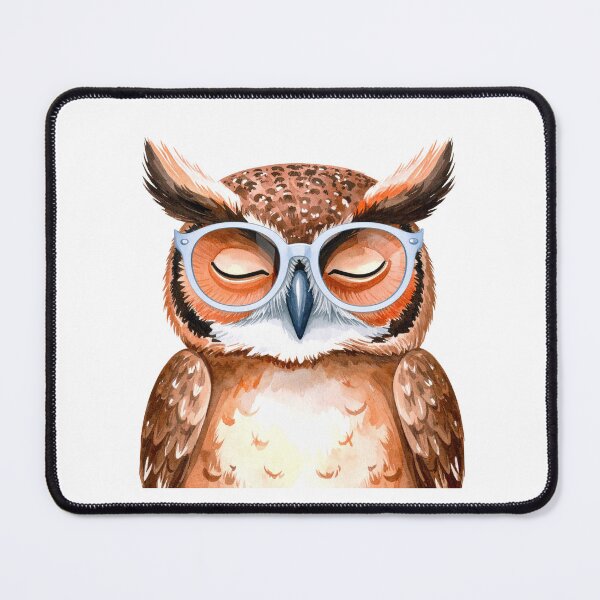 Item preview, 3D Owl with Glasses – Cute Smart Animal Illustration for Book Lovers and Teachers designed and sold by PrintCreations9.