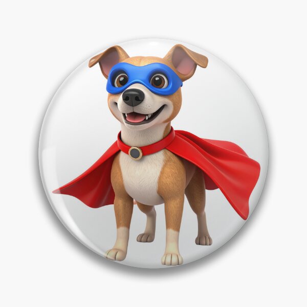Item preview, 3D Dog Wearing Superhero Cape – Cute Hero Pup Character Illustration designed and sold by PrintCreations9.