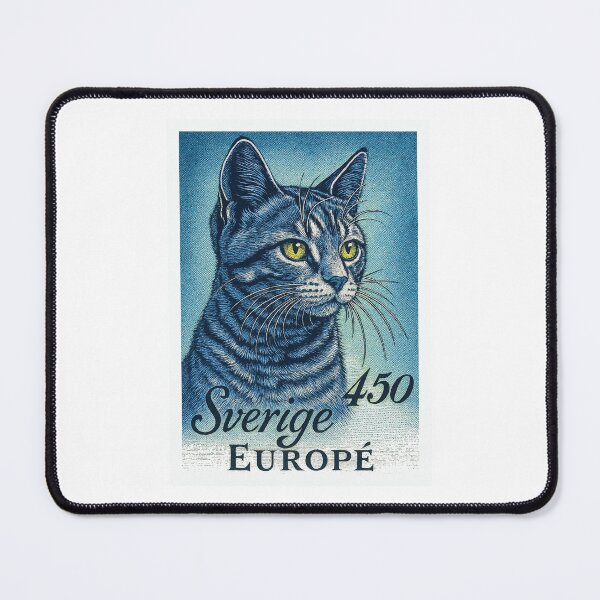 Item preview, Sweden European Cat Stamp Poster designed and sold by retrographics.