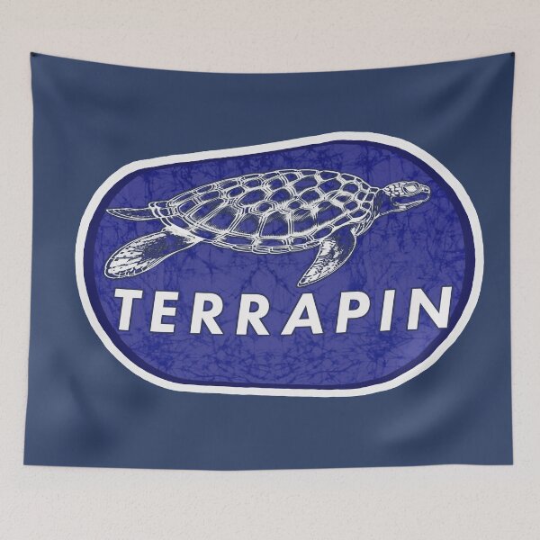 Item preview, Terrapin Turtle Batik Blue designed and sold by AuroraXGreen.