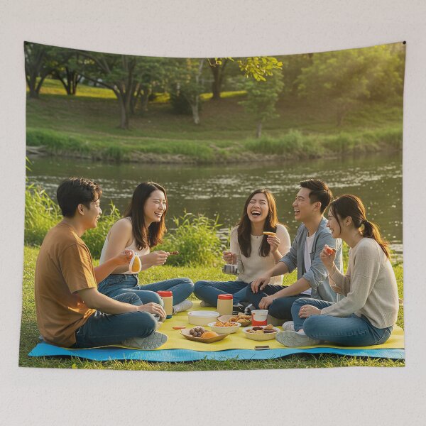 Item preview, Park scenery on a weekend afternoon designed and sold by ready2pics.