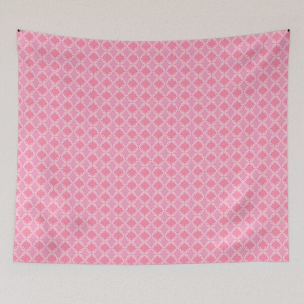 Item preview, Modern Pink Geometric Pattern - Interlocking Circles and Diamonds Throw Pillow designed and sold by FestivityFinds.