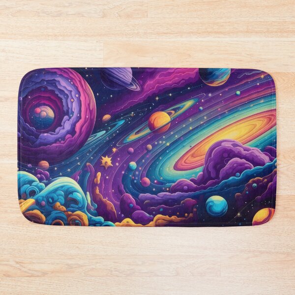 Item preview, Vibrant Cosmic art stars Galaxies Planets designed and sold by bukajart.