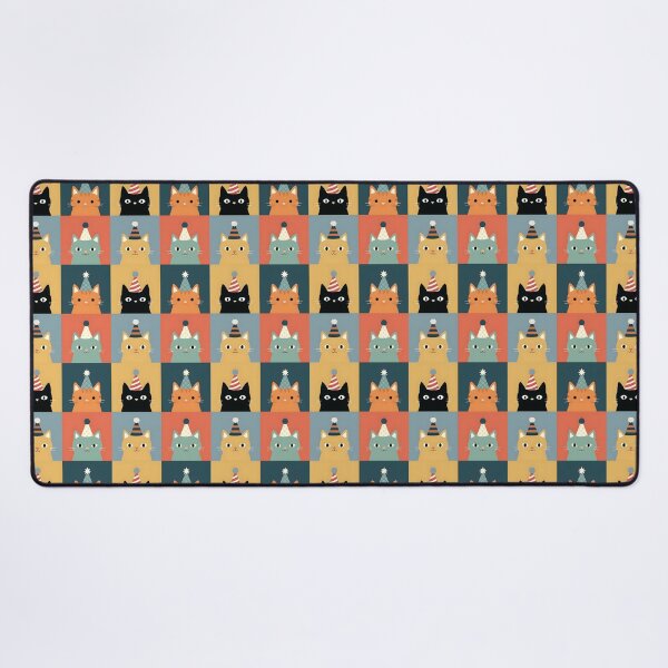 Item preview, Playful Cartoon Cats with Party Hats – Fun Cat Faces Sticker designed and sold by FestivityFinds.