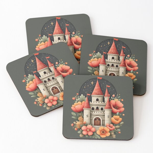 Item preview, Whimsical Fairy Tale Castle with Florals designed and sold by PodElite.