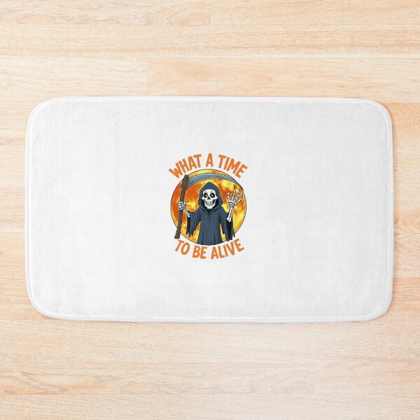 Item preview, What a Time to Be Alive – Grim Reaper Sticker | Funny Gothic Halloween Design designed and sold by CreaBubbles.