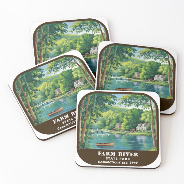 Item preview, Vintage Farm River State Park (Connecticut State Park) designed and sold by RabbitK.