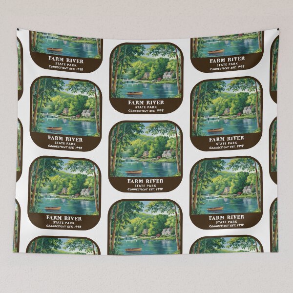 Item preview, Vintage Farm River State Park (Connecticut State Park) designed and sold by RabbitK.