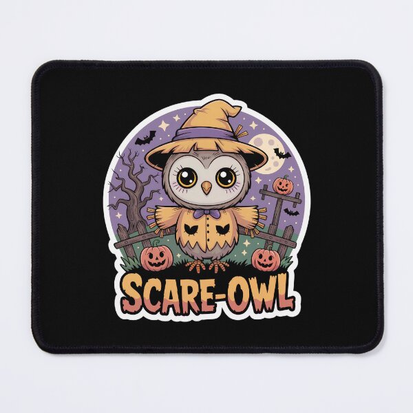 Item preview, Scare-Owl – Cute Halloween Owl Scarecrow Chibi Sticker Design designed and sold by Nuist25.