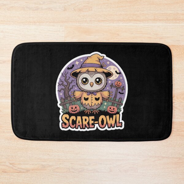 Item preview, Scare-Owl – Cute Halloween Owl Scarecrow Chibi Sticker Design designed and sold by Nuist25.