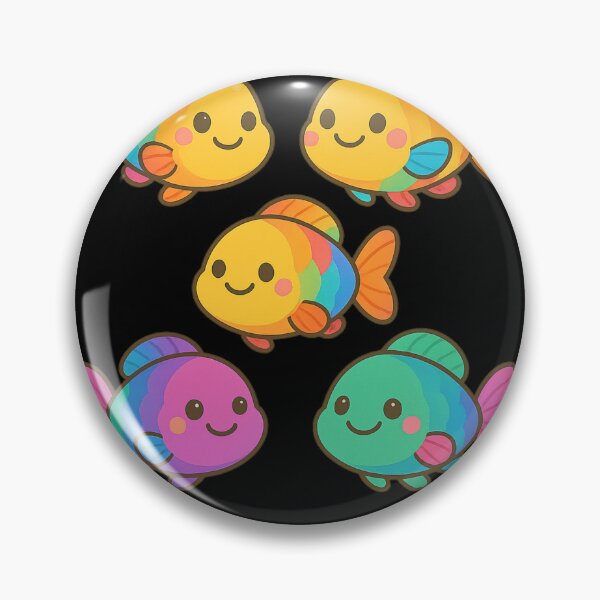 Item preview, Parrot Fish Kawaii Rainbow Ocean Friends designed and sold by DamioPolArt.
