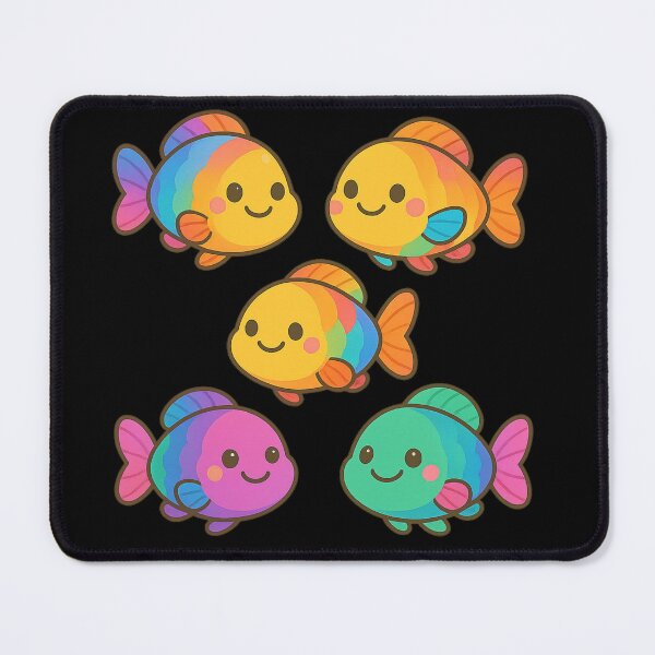 Item preview, Parrot Fish Kawaii Rainbow Ocean Friends designed and sold by DamioPolArt.