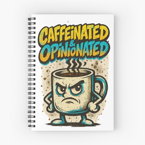Item preview, Caffeinated & Opinionated - Bold Funny Coffee Quote designed and sold by Ridingondaydrea.