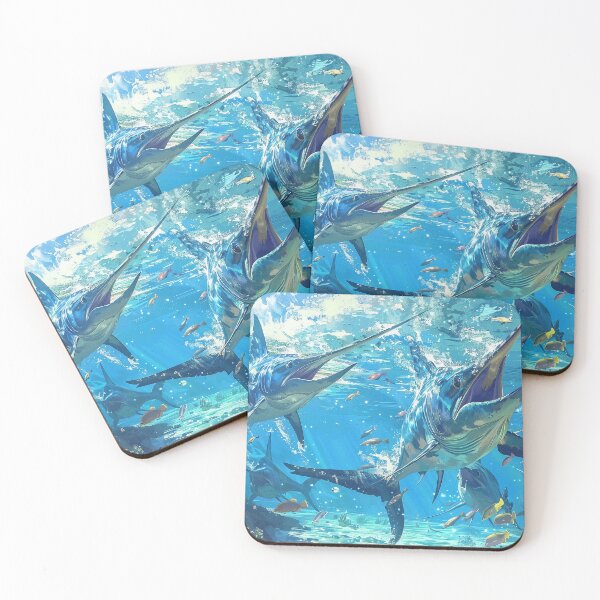 Item preview, Marlin Chase in Sunlit Ocean Depths designed and sold by ArgentoArt.