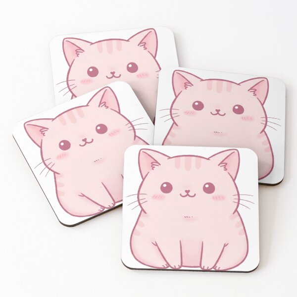 Item preview, Chibi pink cat designed and sold by Mochi-Creates.