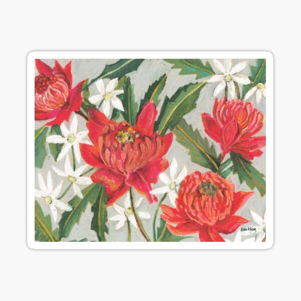 Item preview, Waratah and Flannel Flower  designed and sold by Helen Ashley.
