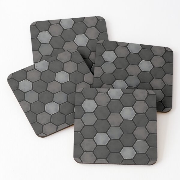 Item preview, SpaceX Hex Tile: Distressed Heat Shield Pattern designed and sold by Chilly Lizard.