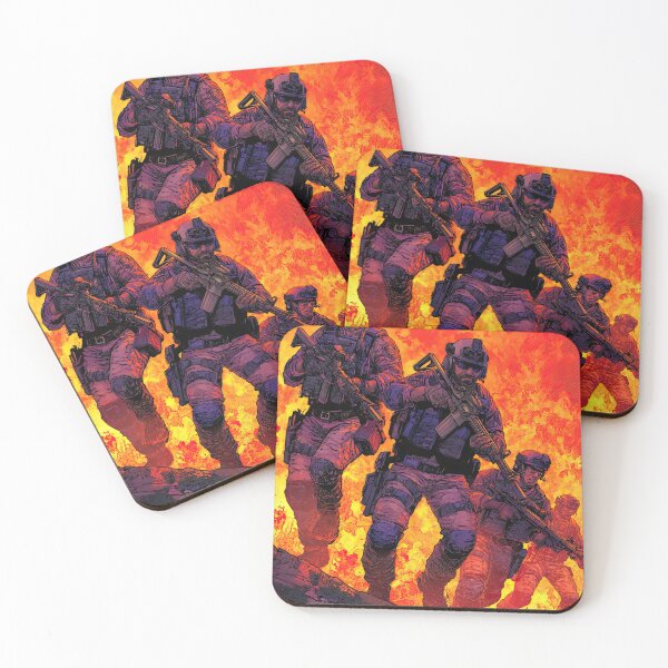 Item preview, Gritty Soldiers Pushing Through Tense Battlefield Zone designed and sold by Piotrek0001.