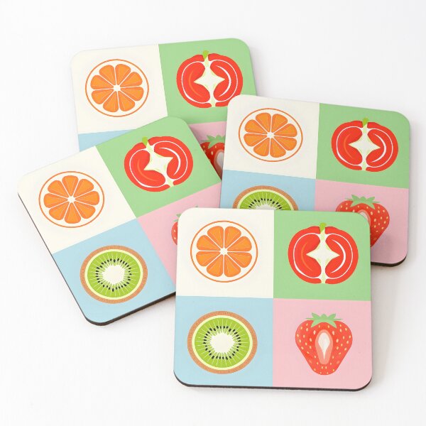 Item preview, Vibrant Cartoon Fruit Slices – Orange, Apple, Kiwi, and Strawberry Sticker designed and sold by FestivityFinds.