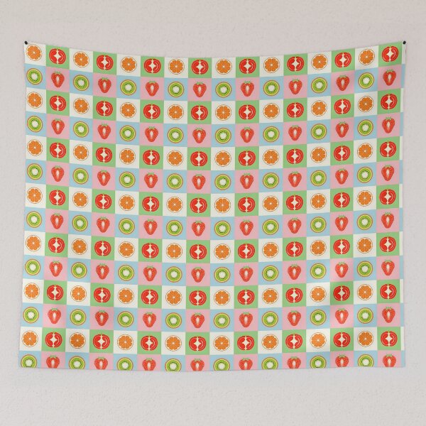 Item preview, Vibrant Cartoon Fruit Slices – Orange, Apple, Kiwi, and Strawberry Sticker designed and sold by FestivityFinds.
