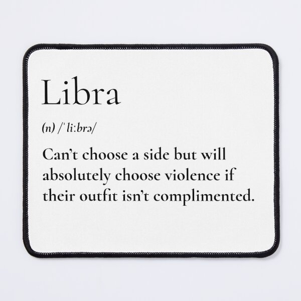 Item preview, Libra Zodiac Sign Definition designed and sold by CottonbyteUS.