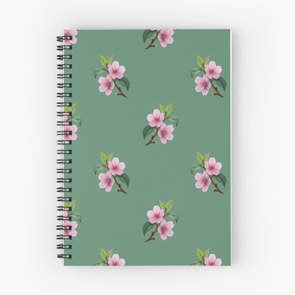 Item preview, Pink Flowers on Green designed and sold by CatGabrielDesigns.