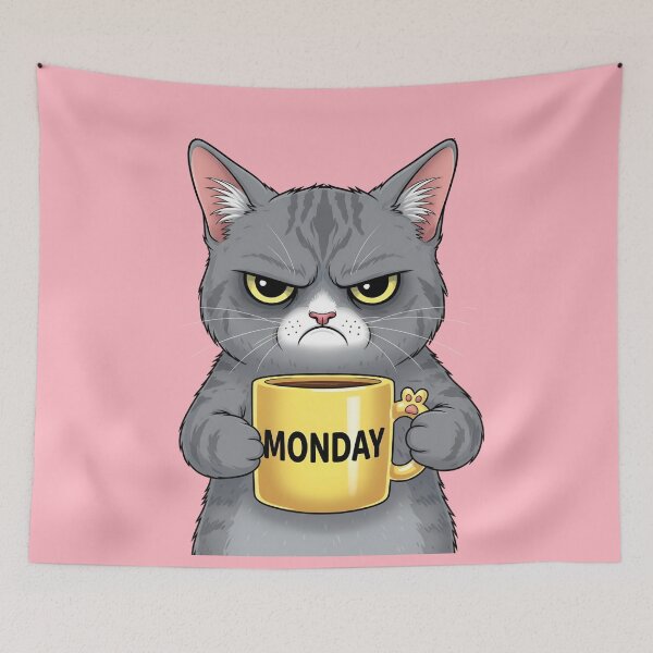 Item preview, Grumpy Cat Monday Coffee designed and sold by EsenciaZen.