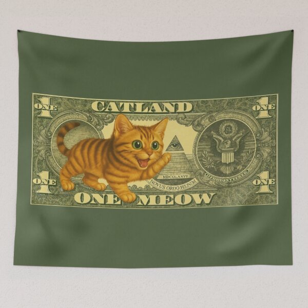 Item preview, Cat Land Dollar Bill designed and sold by SammyMorry.