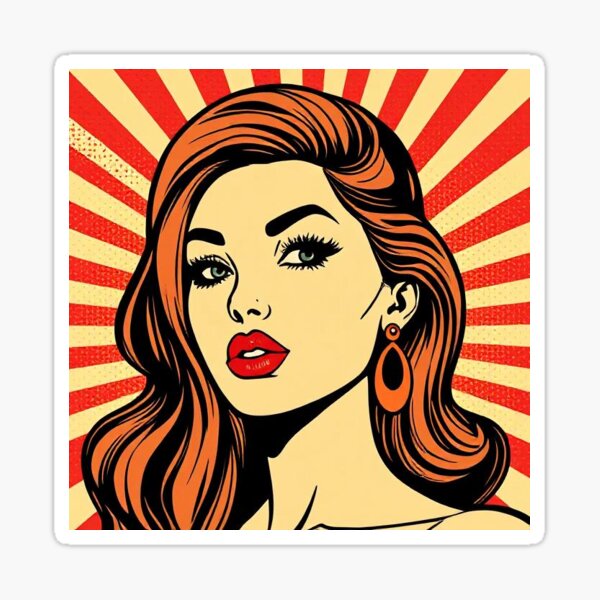 Item preview, Pop Art Glam - Fille de bande dessinée rétro designed and sold by AustenPussett.