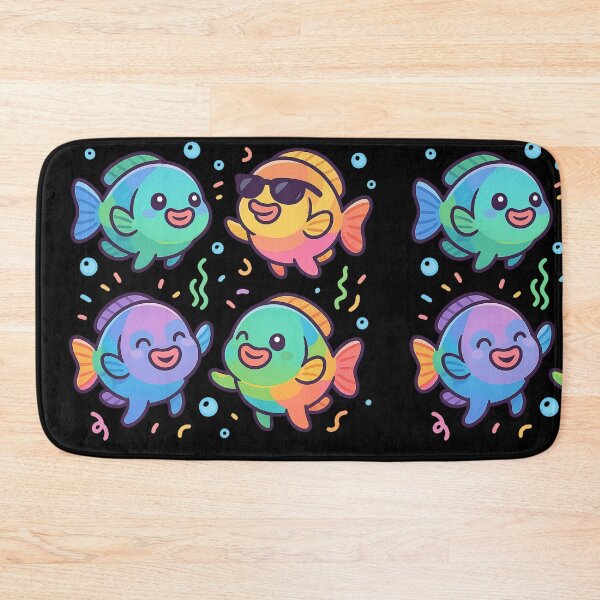 Item preview, Parrot Fish Party – Kawaii Ocean Dance designed and sold by DamioPolArt.