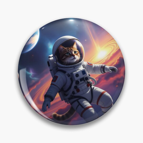 Item preview, Cat floating into Space with Universe and Nebula designed and sold by Erlin Rudho.