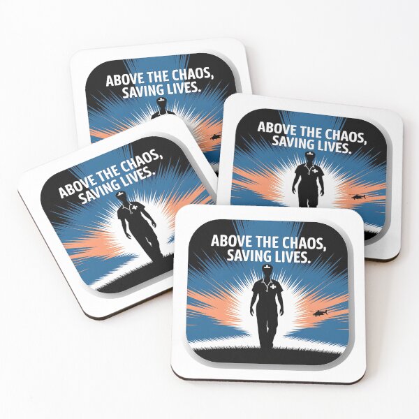 Item preview, Above the Chaos, Saving Lives - Flight Nurse | Medevac RN Hero designed and sold by CuteDesignables.