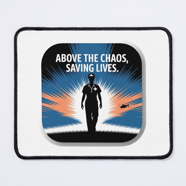 Item preview, Above the Chaos, Saving Lives - Flight Nurse | Medevac RN Hero designed and sold by CuteDesignables.