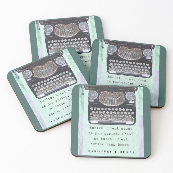 Item preview, Marguerite Duras quote: Ecrire, c'est aussi ne pas parler. C'est se taire. C'est hurler sans bruit. designed and sold by artbleed.