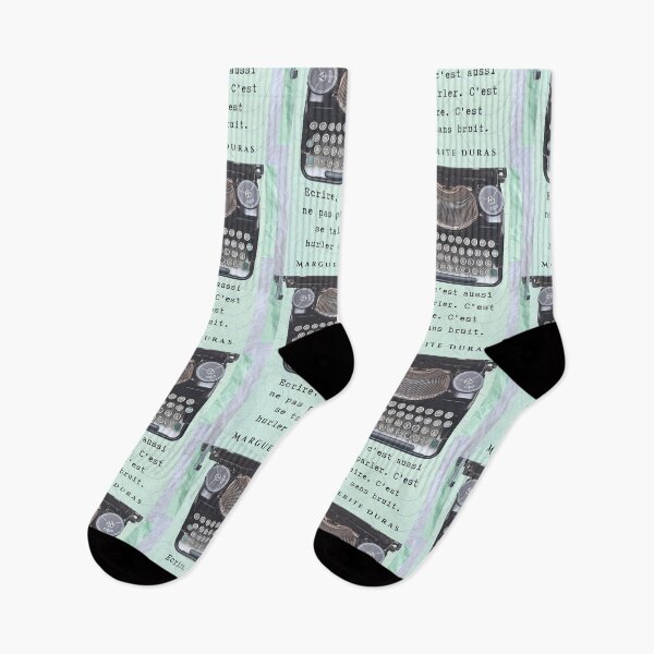 Item preview, Marguerite Duras quote: Ecrire, c'est aussi ne pas parler. C'est se taire. C'est hurler sans bruit. designed and sold by artbleed.