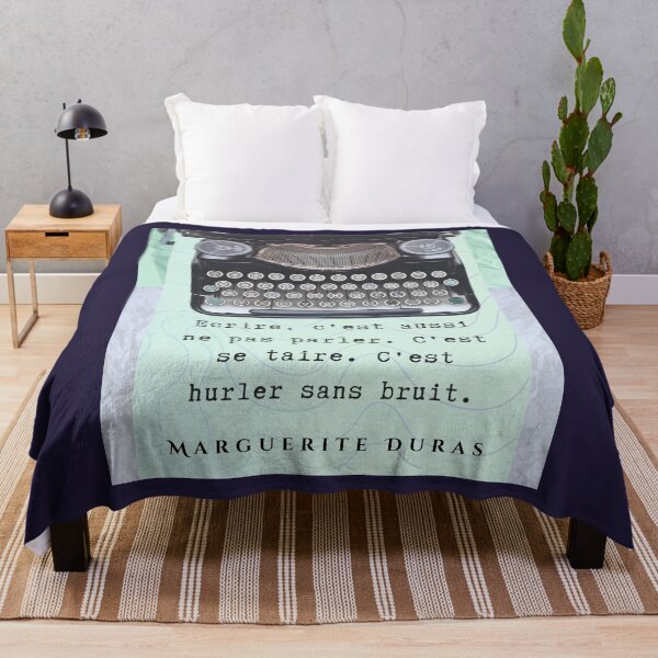 Item preview, Marguerite Duras quote: Ecrire, c'est aussi ne pas parler. C'est se taire. C'est hurler sans bruit. designed and sold by artbleed.