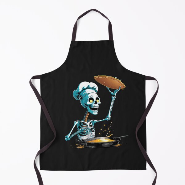Item preview, Skeleton Chef Flipping Pancakes – Funny Breakfast Vibes Cooking Design designed and sold by ColorSplash123.