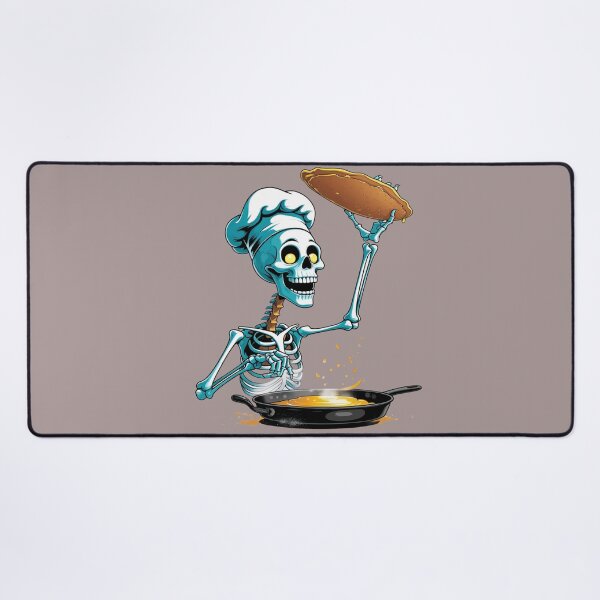 Item preview, Skeleton Chef Flipping Pancakes – Funny Breakfast Vibes Cooking Design designed and sold by ColorSplash123.