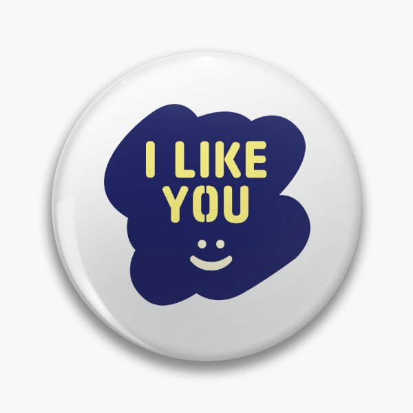 Item preview, I Like You – Cute Bold Smiley Face Love Sticker designed and sold by cpop-studio.