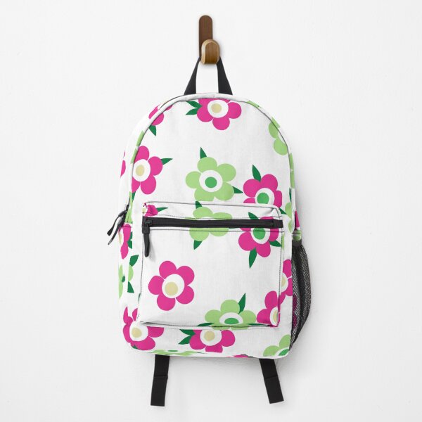 Item preview, Green red floral pattern retro sixties designed and sold by fuzzyfox.