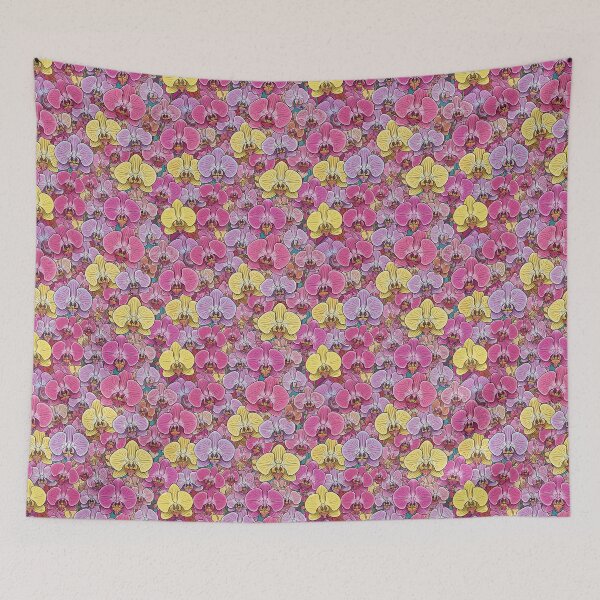 Item preview, Tropical Orchids – Vibrant Seamless Floral Pattern designed and sold by ThreadvectorCo.