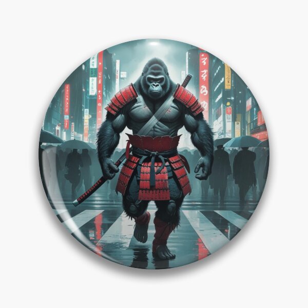 Item preview, A powerful gorilla warrior dressed as a samurai,Shibuya Crossing designed and sold by Still Ronin Art .