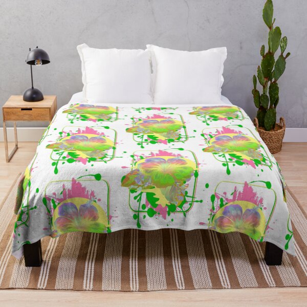 Item preview, Hibiscus flower many colorful splashes of color designed and sold by MyREDBlack.
