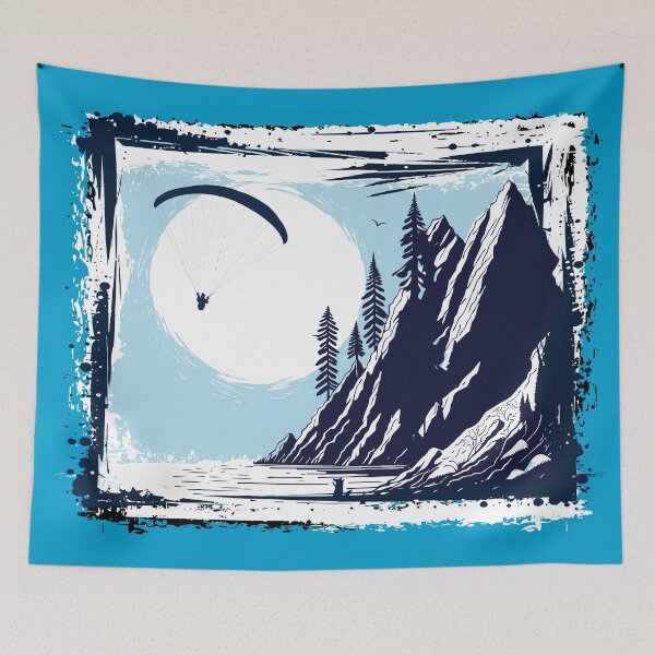 Item preview, Paraglide. Nature, lake and fox designed and sold by tabemisa.