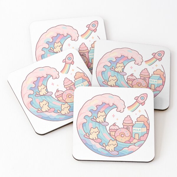 Item preview, Kawaii Pastel Wave Cats designed and sold by SAMIESS.