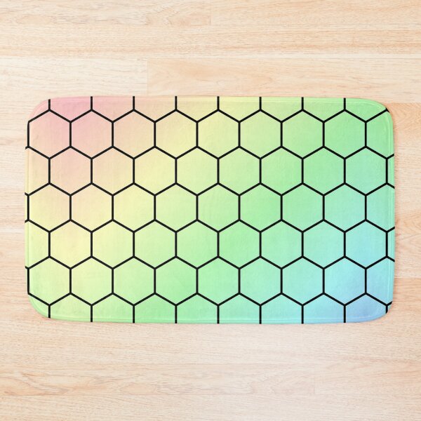 Item preview, Pastel Gradient with Black Hexagonal Grid designed and sold by CreaTwinkles.