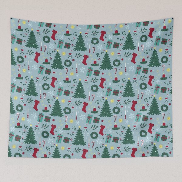 Item preview, pattern with elegant Christmas items designed and sold by burbura.