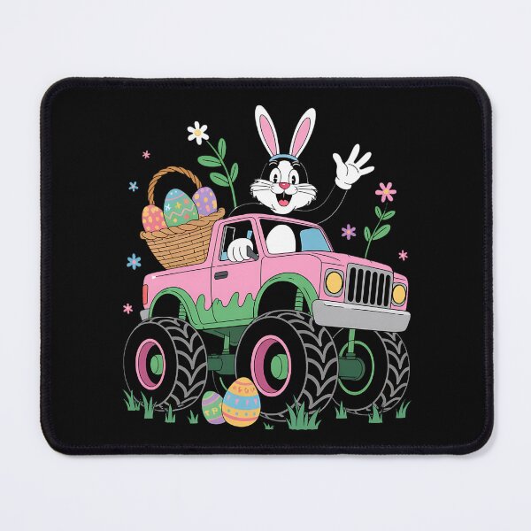 Item preview, Happy Easter Cat Ridding Monter Truck designed and sold by BakeryDozen.