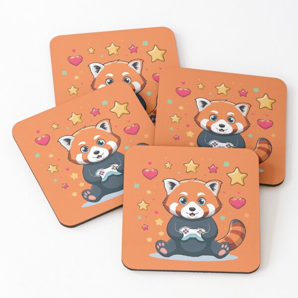 Item preview, Red Panda Gamer | Cute Animal Gaming Art | Kawaii Video Game Design designed and sold by KAYJAY DESIGNS.